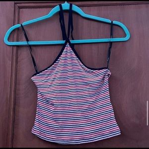 red white and blue halter top